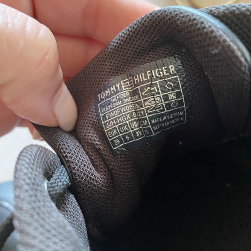 Tommy Hilfiger black platform sneakers