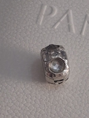 Clip decorated with crystals silver 925 used