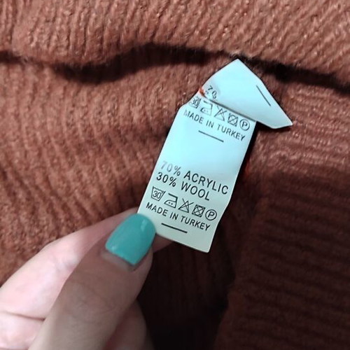 Midi knitted dress with turtleneck brown like new, one size