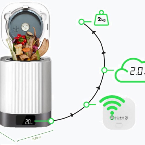 Composter with carbon filter