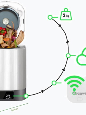 Composter with carbon filter