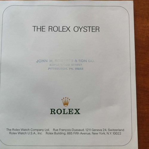 Vintage Rolex watch catalog 1977 like new