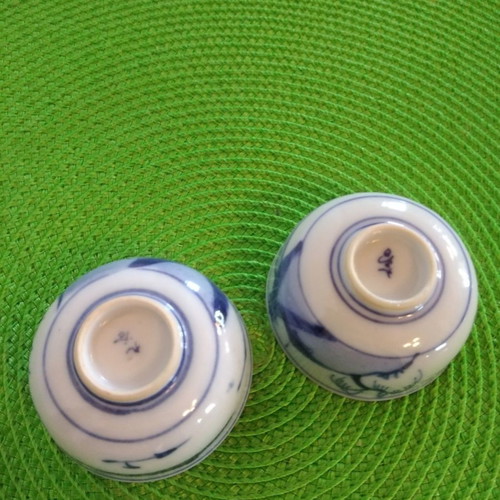 Old handmade porcelain China Qing dynasty used