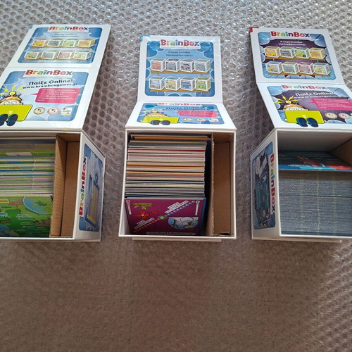 BrainBox board games used, pack of 3 (Greece, Math, Space)