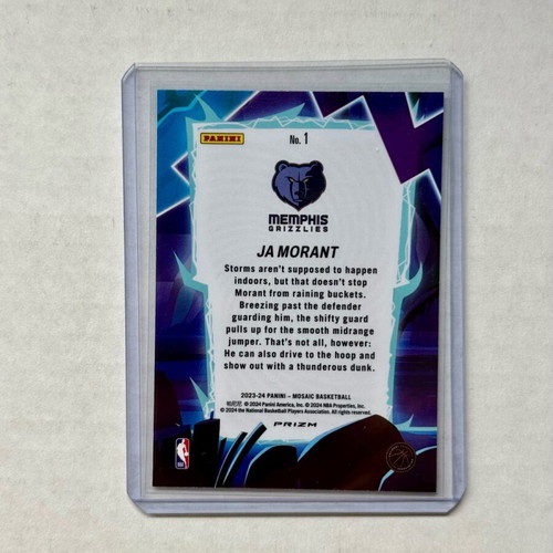 2023-24 Panini Mosaic Ja Morant Storm Chasers SP Memphis Grizzlies #1 card new