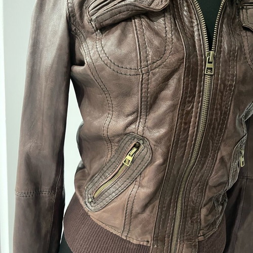 Leather jacket unused brown, size S
