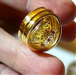  Χρυσό δαχτυλίδι 18Κ με ζιργκόν, 8.84γρ., νούμερο 54.