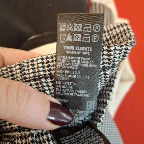 Marks & Spencer pants straight fit like new, black and white