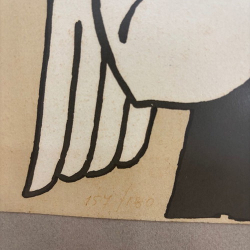 Sikeliotis lithograph used, numbered 157/180, 47x37 cm