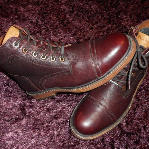 Pepe Jeans London boots new size 44 dark wine red leather