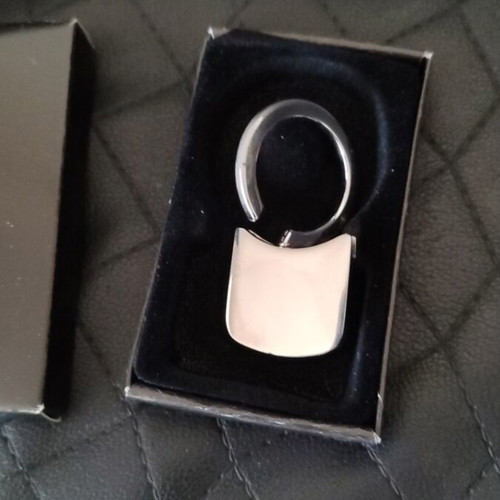 Keychain with open ring and snap ring mechanism made of steel new