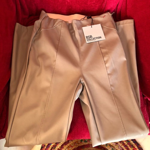 BSB gray leggings leather texture new no L