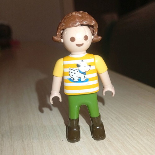 Playmobil children boy vintage 1992 used with wear on face and hair