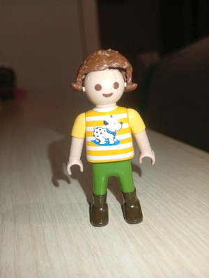Playmobil children boy vintage 1992 used with wear on face and hair