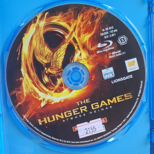 The Hunger Games Blu-ray like new with Greek subtitles