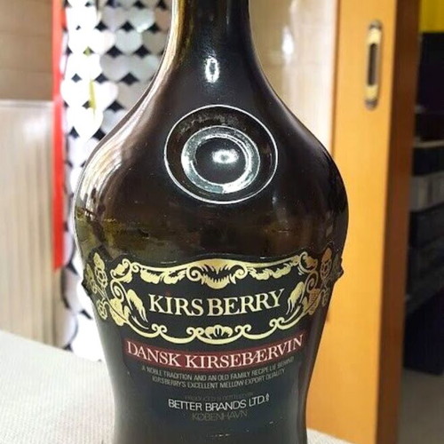 Dansk Kirsebaervin Vintage empty bottle used