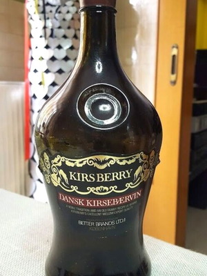 Dansk Kirsebaervin Vintage empty bottle used