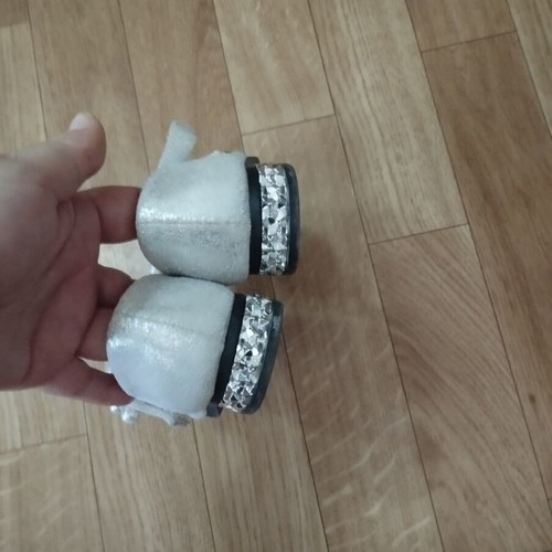 Girls' Ballerina Shoes silver, like new, size 30