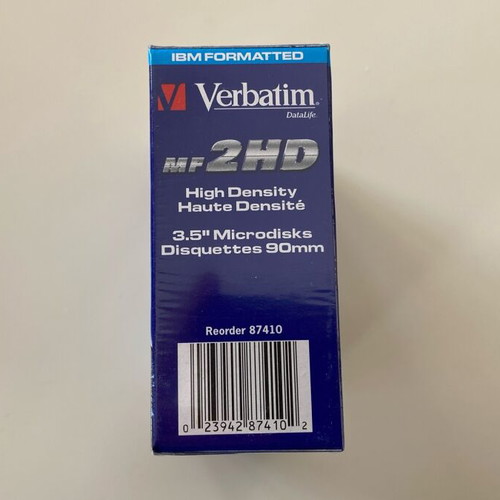 Verbatim HD 3.5” Floppy Disks sealed, new, pack of 10