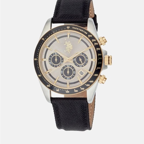U.S. Polo Assn. Thunder watch new, black fabric strap