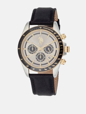 U.S. Polo Assn. Thunder watch new, black fabric strap