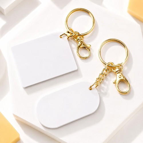Beauty & The Beast Handmade Stained Glass Effect Keychain