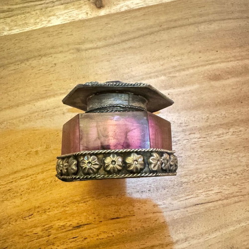 Vintage storage box used with embossed designs