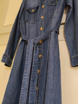 Denim women's dress like new, size S, blue