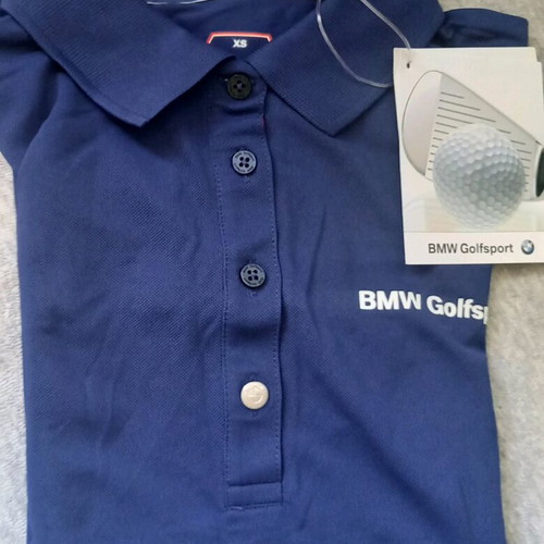 BMW polo shirt new, navy blue, size XS