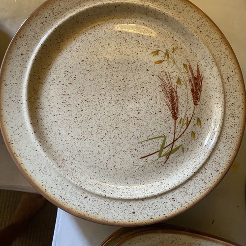 Dinnerware set like new from Poland with 6 large plates, 4 soup plates, 5 platters