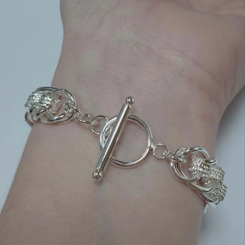 Silver plated bracelet 20cm, very good condition, non magnetic