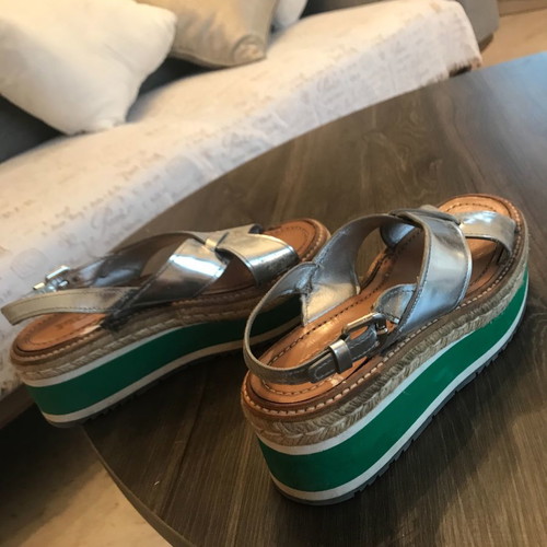 Prada sandals used, size 37, gray