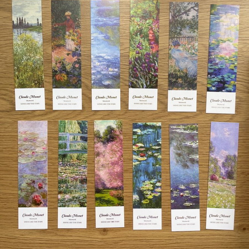 Claude Monet bookmarks brand new, set of 30 pieces