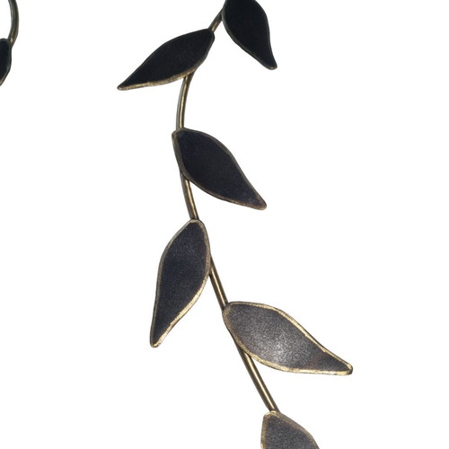 Fixed necklace new stainless steel with tree branch design black-gold