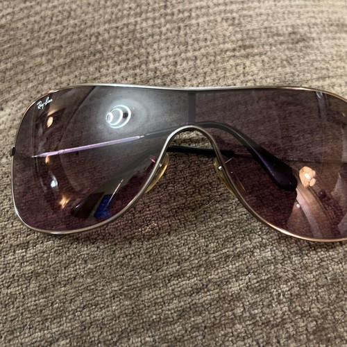 Ray-Ban sunglasses like new with metal frame and shield lens