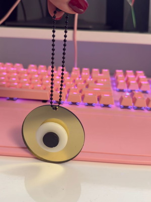 Gold Metal Eye used, decorative keychain with chain