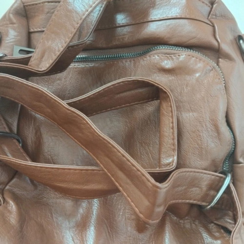 Anti-theft backpack unused brown