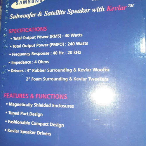 Samsung SMS 6100 Subwoofer System speakers new, multimedia speaker