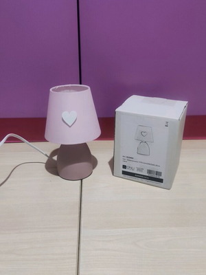 Onli table lamp pink with heart new
