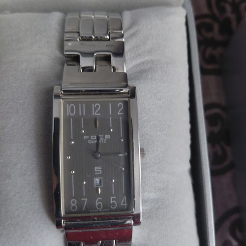 Foce watch set unisex silver like new with box