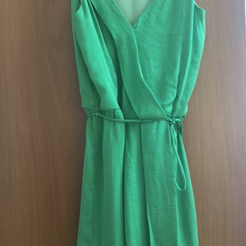 Silk dress Zara new, green, size M