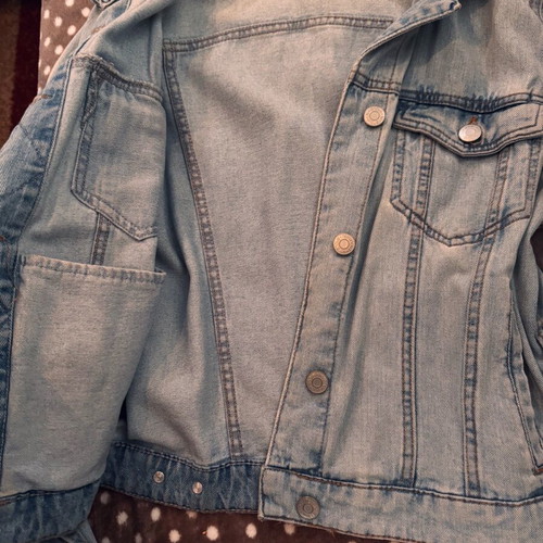 Denim jacket women's XL like new, blue turquoise