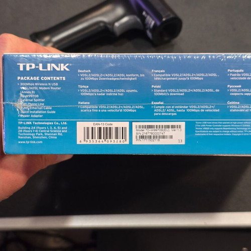 TP-Link TD-W9970B VDSL/ADSL Modem Router sealed, new