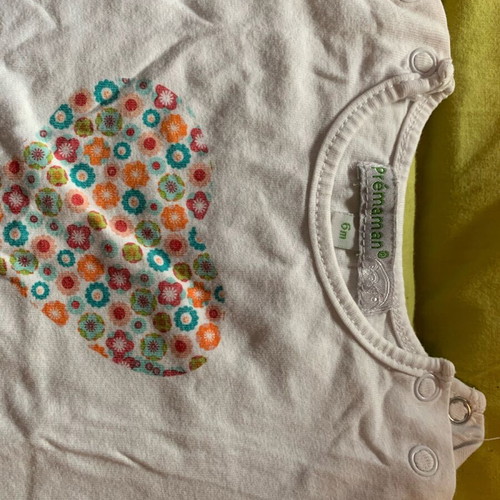 Short-sleeve shirts used, pack of 3 for baby girl up to 6 months