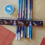 Frozen pencil sharpener ruler set used