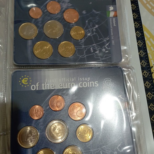 Complete Euro 2002 coin album with 12 countries, Brilliant Uncirculated