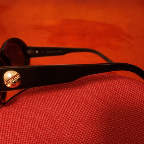Cartier Panthère Oversized Sunglasses Like New Dark Brown