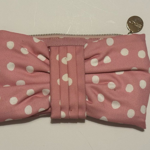 Red Valentino pink polkadot clutch bow like new