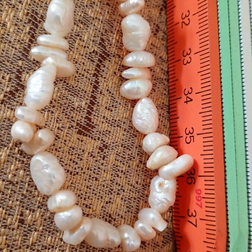 Necklace from natural raw pearl like new