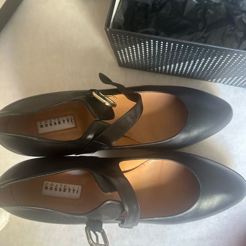 Fratelli Rossetti Mary Janes black leather pumps like new size 41